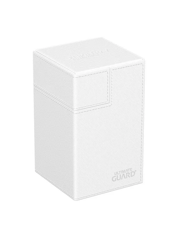 Ultimate Guard Flip'n'Tray 100+ XenoSkin Monocolor Blanco de Ultimate Guard en Cajas para Cartas | La Cueva Roja