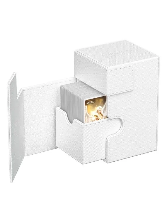 Ultimate Guard Flip'n'Tray 100+ XenoSkin Monocolor Blanco de Ultimate Guard en Cajas para Cartas | La Cueva Roja
