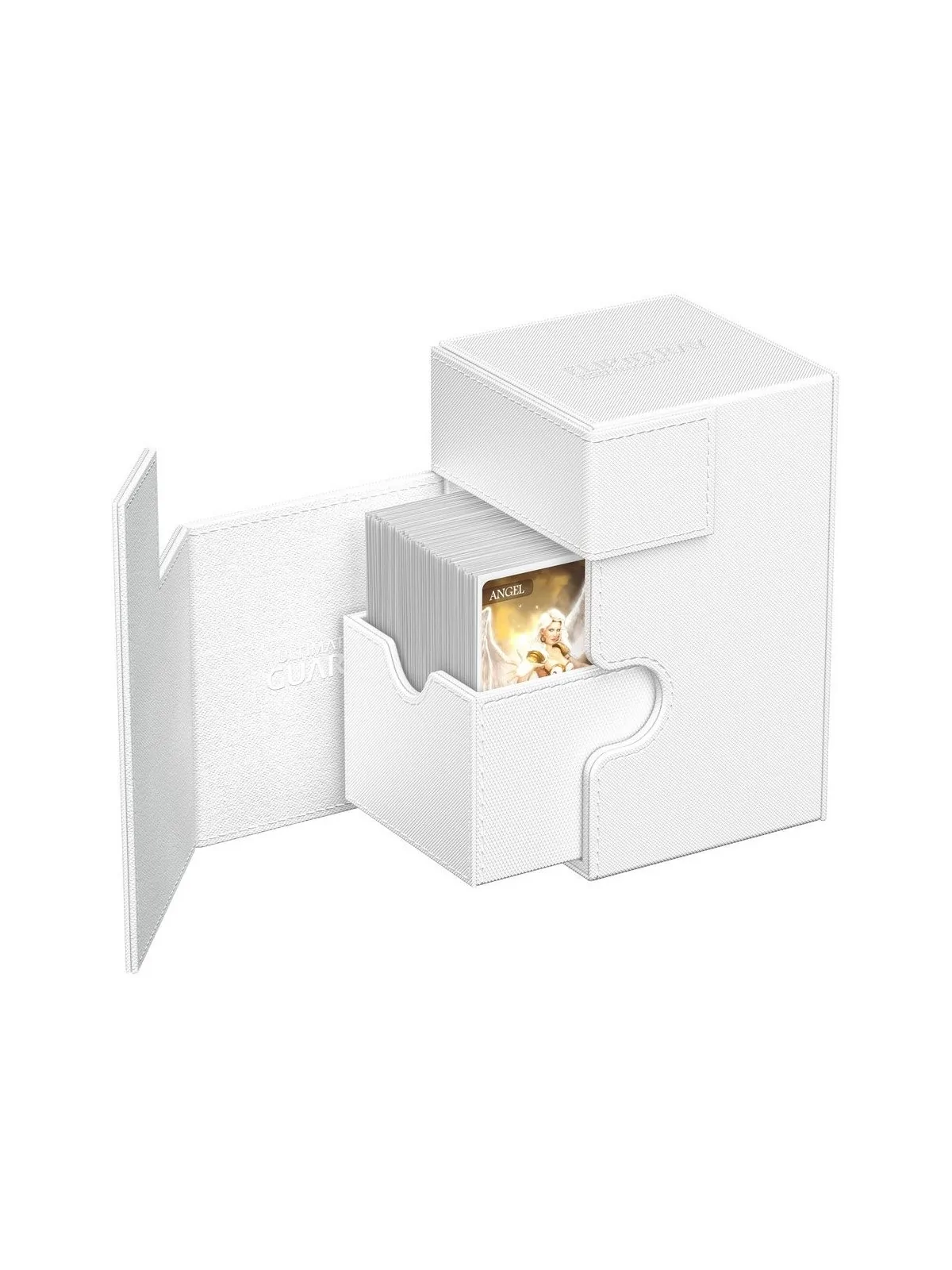 Ultimate Guard Flip'n'Tray 100+ XenoSkin Monocolor Blanco de Ultimate Guard en Cajas para Cartas | La Cueva Roja