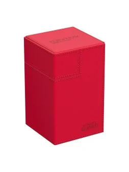 Ultimate Guard Flip'n'Tray 100+ XenoSkin Monocolor Rojo de Ultimate Guard en Cajas para Cartas | La Cueva Roja