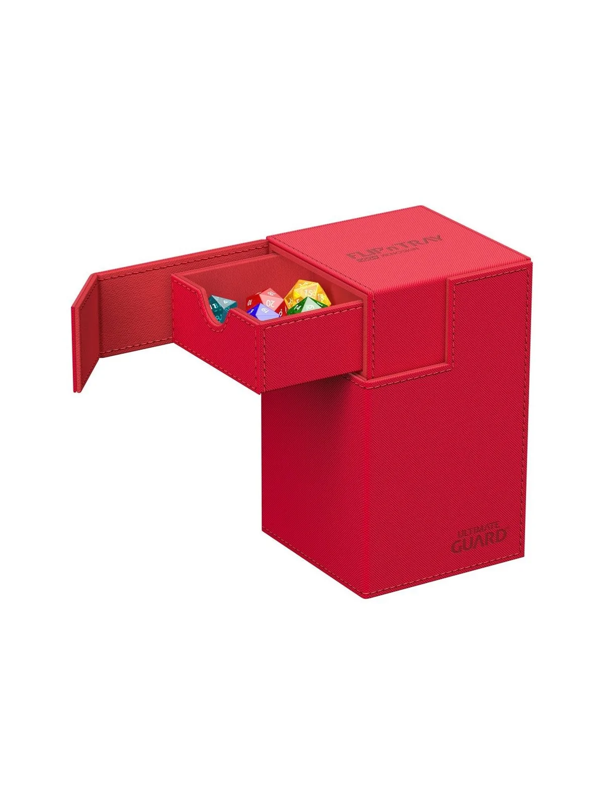 Ultimate Guard Flip'n'Tray 100+ XenoSkin Monocolor Rojo de Ultimate Guard en Cajas para Cartas | La Cueva Roja