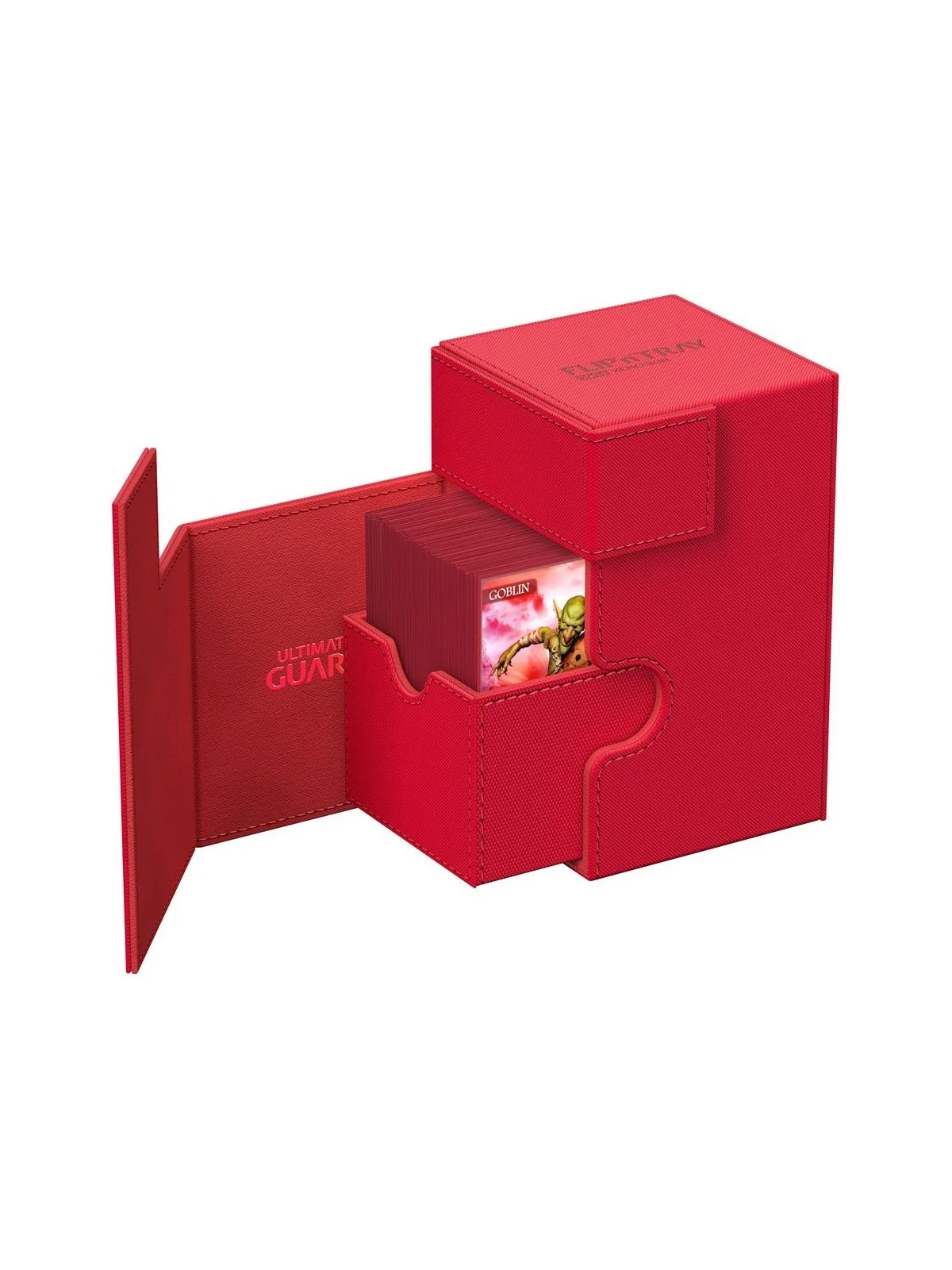 Ultimate Guard Flip'n'Tray 100+ XenoSkin Monocolor Rojo de Ultimate Guard en Cajas para Cartas | La Cueva Roja