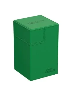 Ultimate Guard Flip'n'Tray 100+ XenoSkin Monocolor Verde de Ultimate Guard en Cajas para Cartas | La Cueva Roja