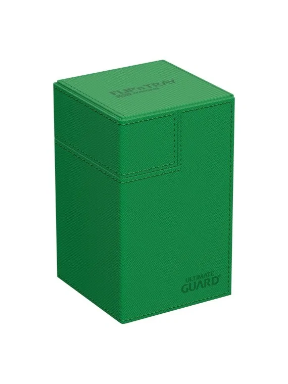 Ultimate Guard Flip'n'Tray 100+ XenoSkin Monocolor Verde de Ultimate Guard en Cajas para Cartas | La Cueva Roja
