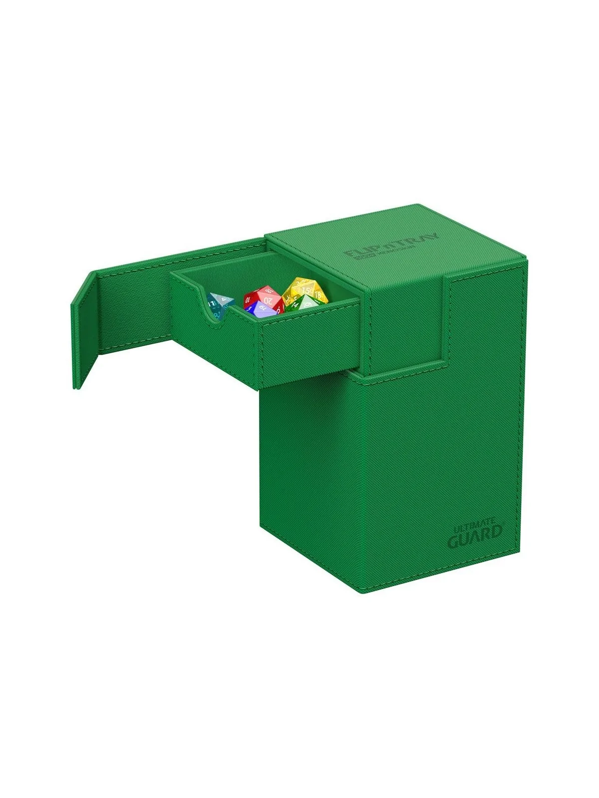Ultimate Guard Flip'n'Tray 100+ XenoSkin Monocolor Verde de Ultimate Guard en Cajas para Cartas | La Cueva Roja