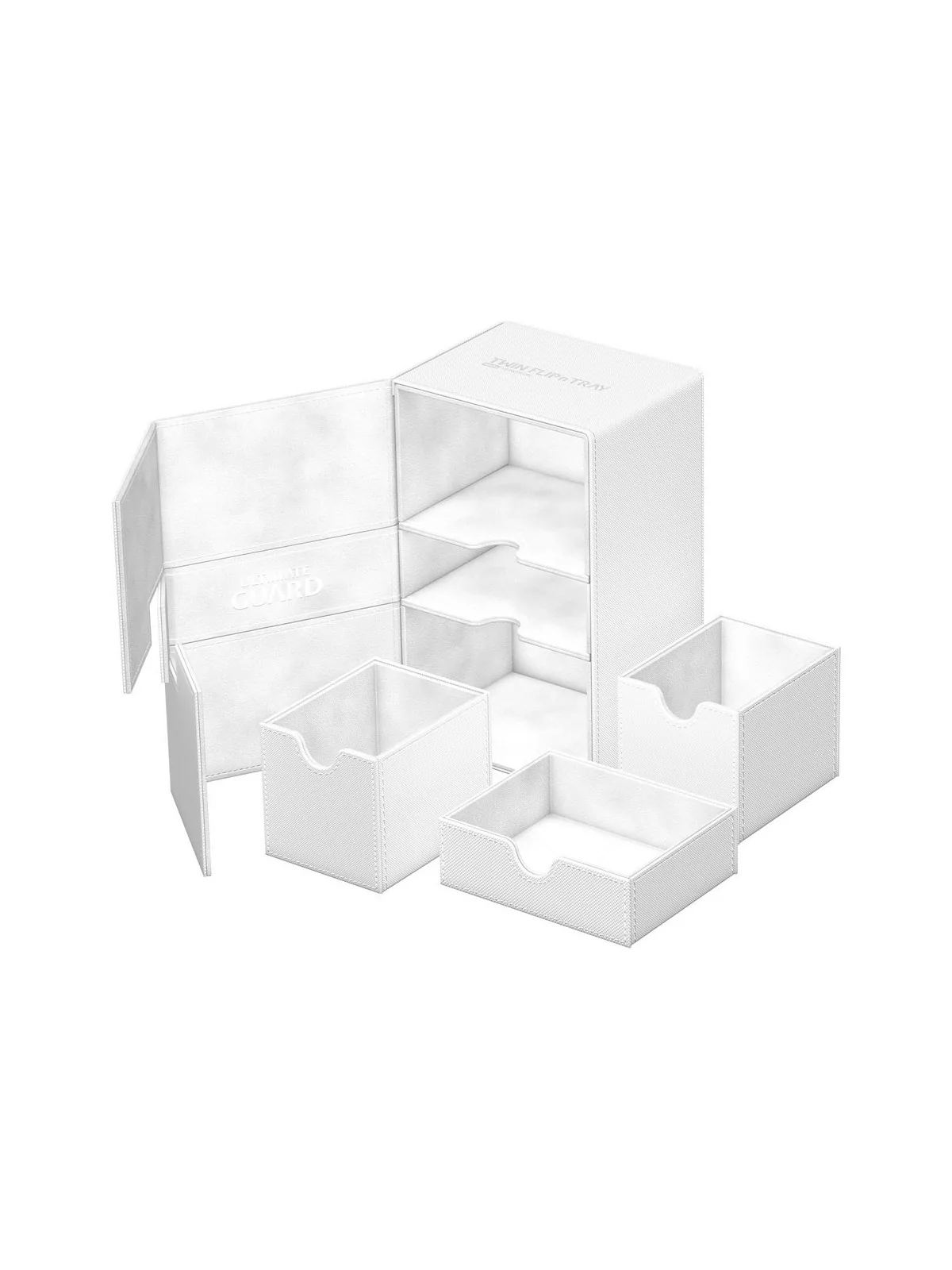 Ultimate Guard Twin Flip'n'Tray 160+ XenoSkin Monocolor Blanco de Ultimate Guard en Cajas para Cartas | La Cueva Roja