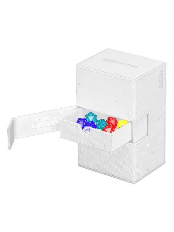 Ultimate Guard Twin Flip'n'Tray 160+ XenoSkin Monocolor Blanco de Ultimate Guard en Cajas para Cartas | La Cueva Roja