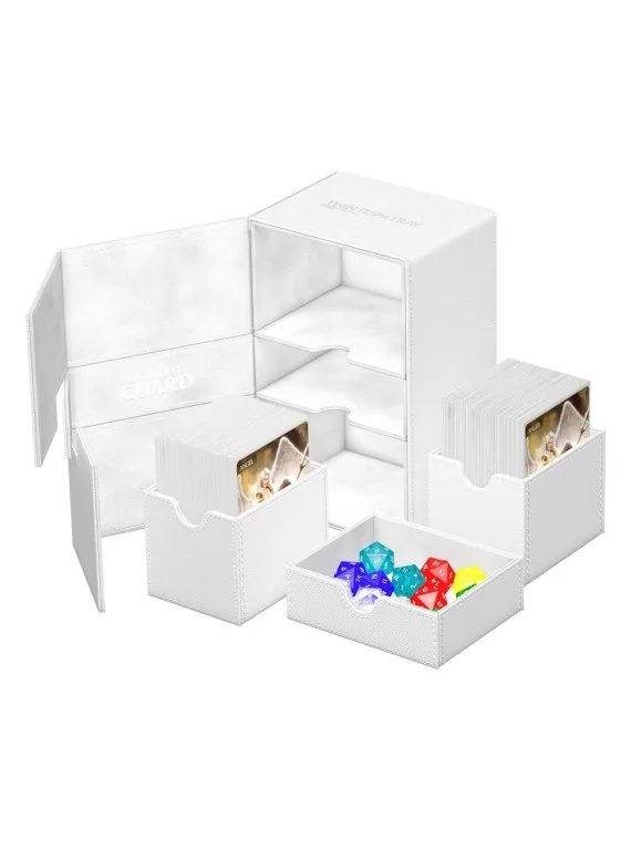 Ultimate Guard Twin Flip'n'Tray 160+ XenoSkin Monocolor Blanco de Ultimate Guard en Cajas para Cartas | La Cueva Roja
