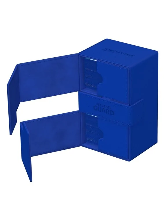 Ultimate Guard Twin Flip'n'Tray 160+ XenoSkin Monocolor Azul de Ultimate Guard en Cajas para Cartas | La Cueva Roja
