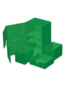 Ultimate Guard Twin Flip'n'Tray 160+ XenoSkin Monocolor Verde de Ultimate Guard en Cajas para Cartas | La Cueva Roja