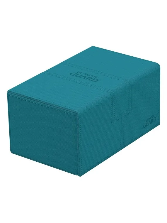 Ultimate Guard Twin Flip'n'Tray 160+ XenoSkin Monocolor Gasolina Azul de Ultimate Guard en Cajas para Cartas | La Cueva Roja