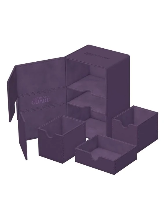 Ultimate Guard Twin Flip'n'Tray 160+ XenoSkin Monocolor Violeta de Ultimate Guard en Cajas para Cartas | La Cueva Roja