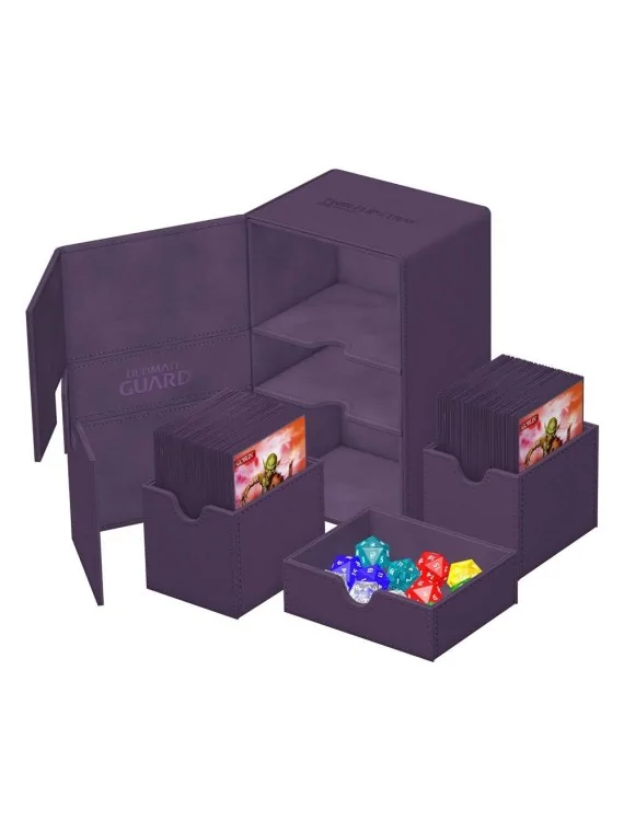 Ultimate Guard Twin Flip'n'Tray 160+ XenoSkin Monocolor Violeta de Ultimate Guard en Cajas para Cartas | La Cueva Roja