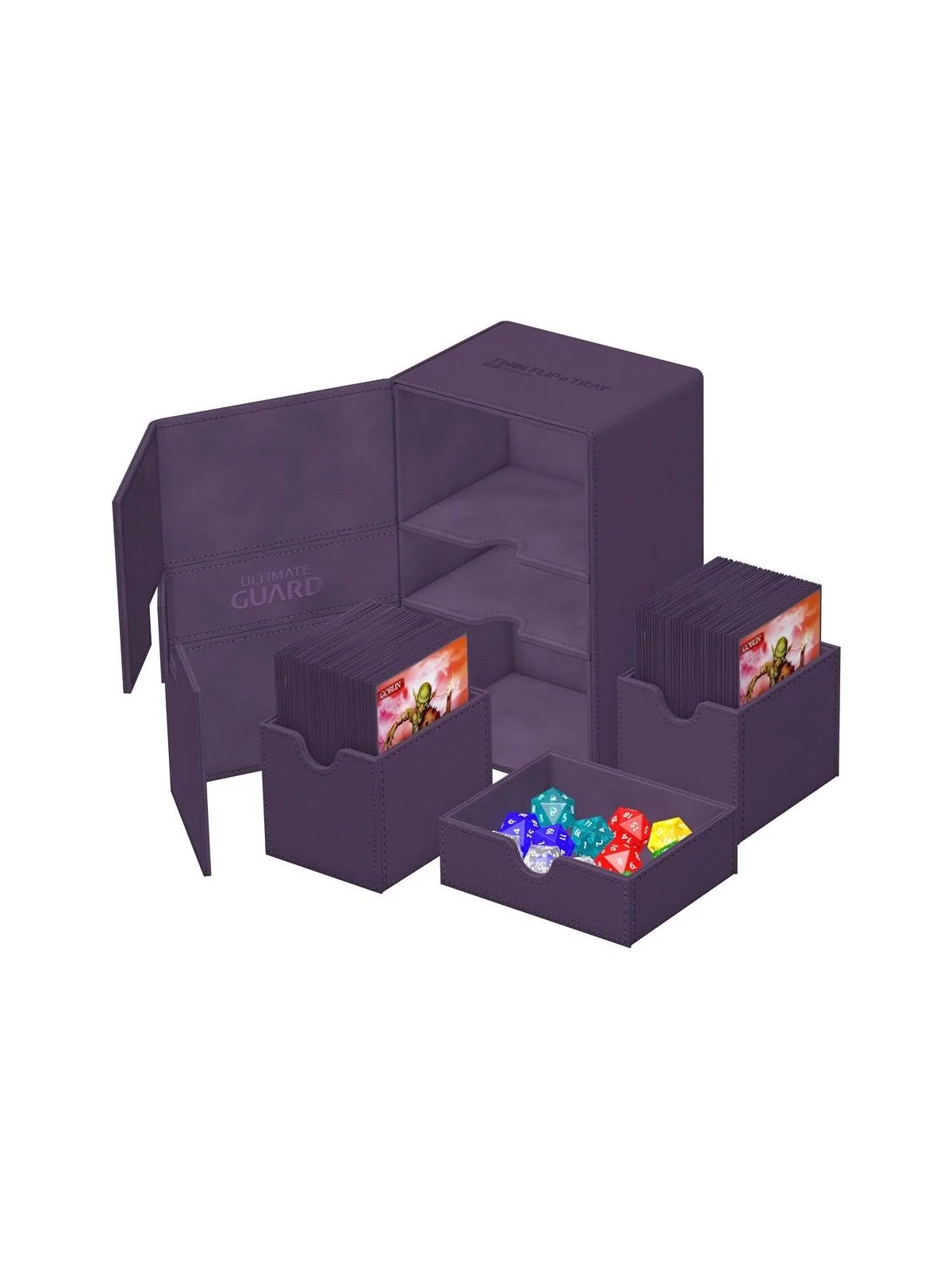 Ultimate Guard Twin Flip'n'Tray 160+ XenoSkin Monocolor Violeta de Ultimate Guard en Cajas para Cartas | La Cueva Roja