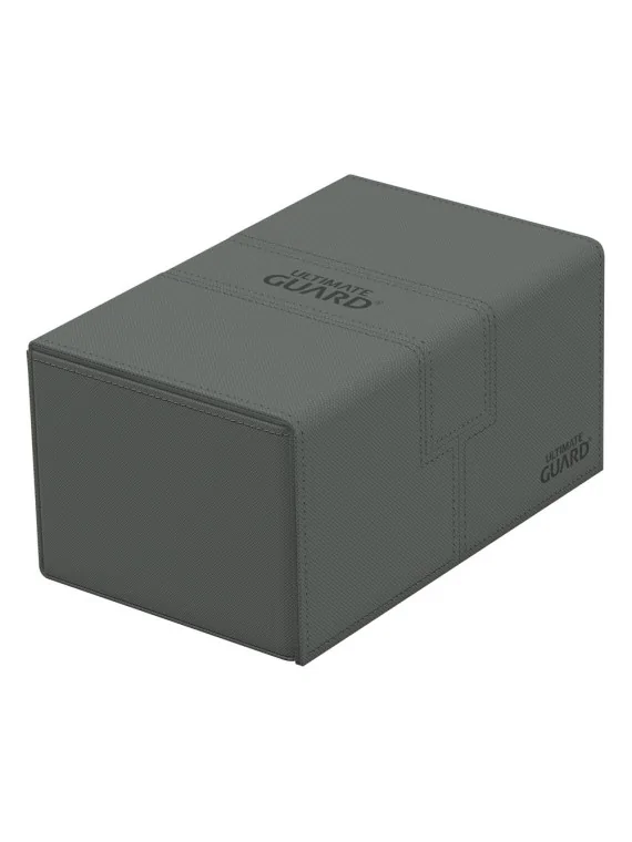 Ultimate Guard Twin Flip'n'Tray 160+ XenoSkin Monocolor Gris de Ultimate Guard en Cajas para Cartas | La Cueva Roja