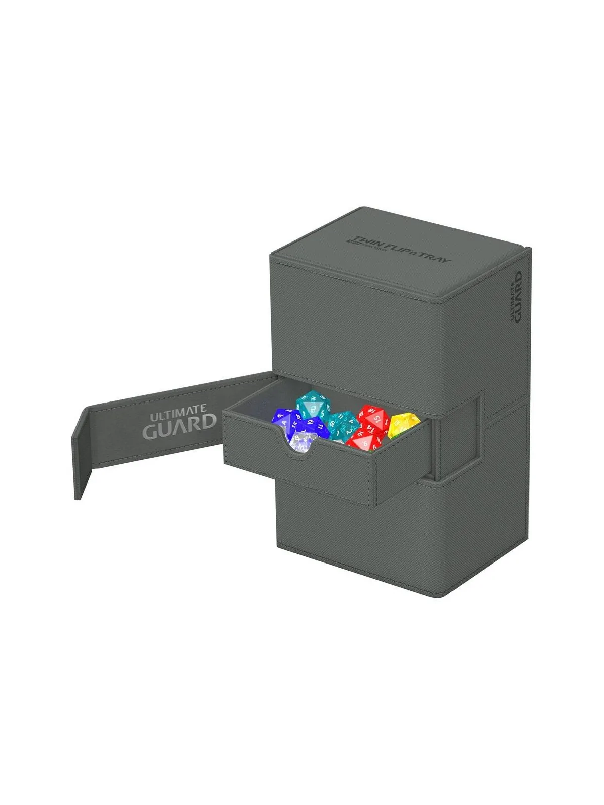 Ultimate Guard Twin Flip'n'Tray 160+ XenoSkin Monocolor Gris de Ultimate Guard en Cajas para Cartas | La Cueva Roja