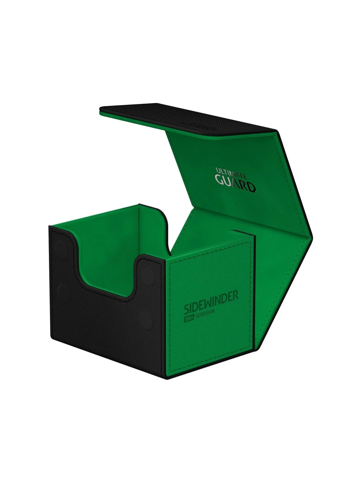 Ultimate Guard Sidewinder 100+ XenoSkin SYNERGY Negro/Verde de Ultimate Guard en Cajas para Cartas | La Cueva Roja