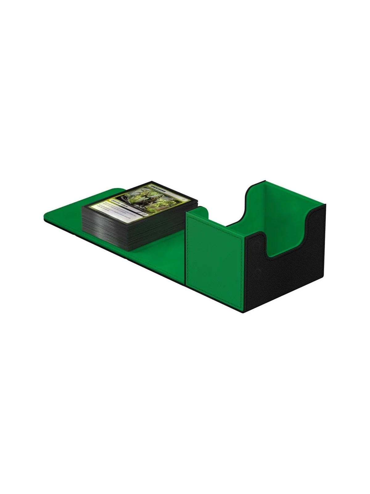 Ultimate Guard Sidewinder 100+ XenoSkin SYNERGY Negro/Verde de Ultimate Guard en Cajas para Cartas | La Cueva Roja