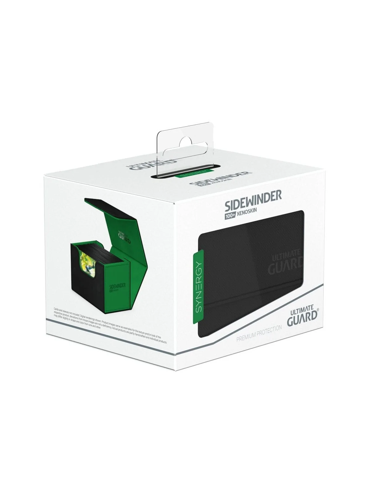 Ultimate Guard Sidewinder 100+ XenoSkin SYNERGY Negro/Verde de Ultimate Guard en Cajas para Cartas | La Cueva Roja