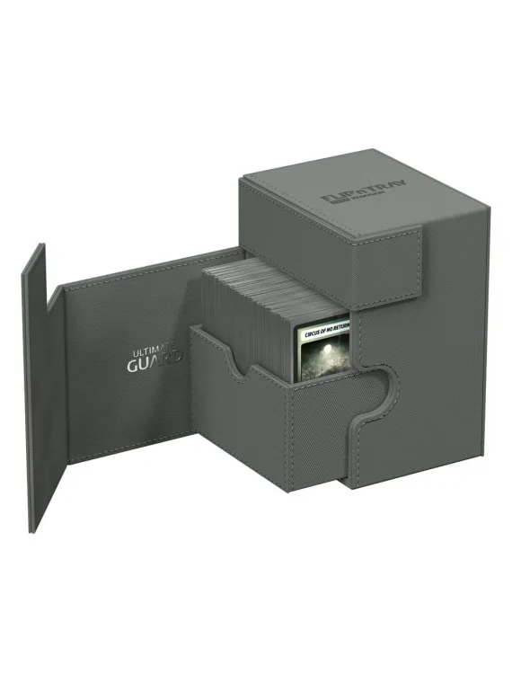 Ultimate Guard Flip'n'Tray 133+ XenoSkin Gris de Ultimate Guard en Cajas para Cartas | La Cueva Roja