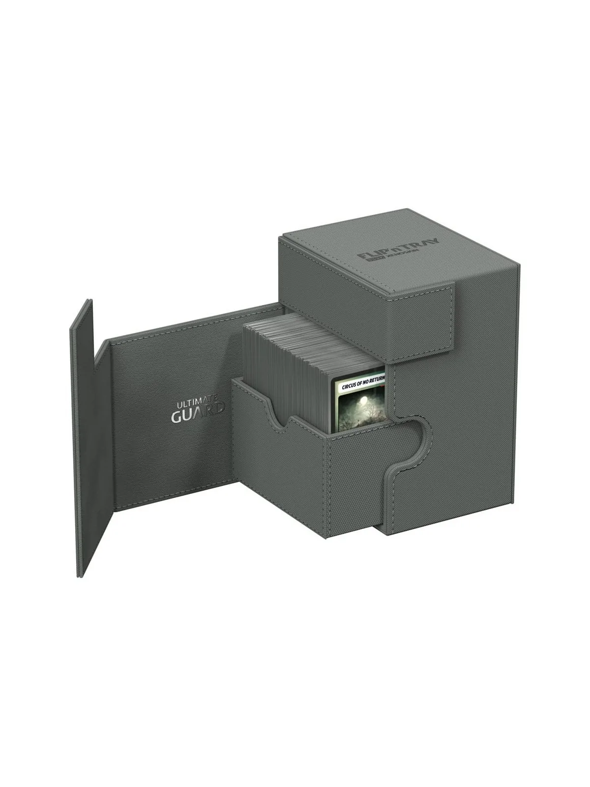 Ultimate Guard Flip'n'Tray 133+ XenoSkin Gris de Ultimate Guard en Cajas para Cartas | La Cueva Roja