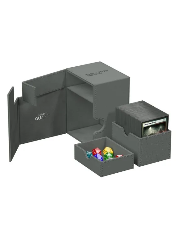 Ultimate Guard Flip'n'Tray 133+ XenoSkin Gris de Ultimate Guard en Cajas para Cartas | La Cueva Roja