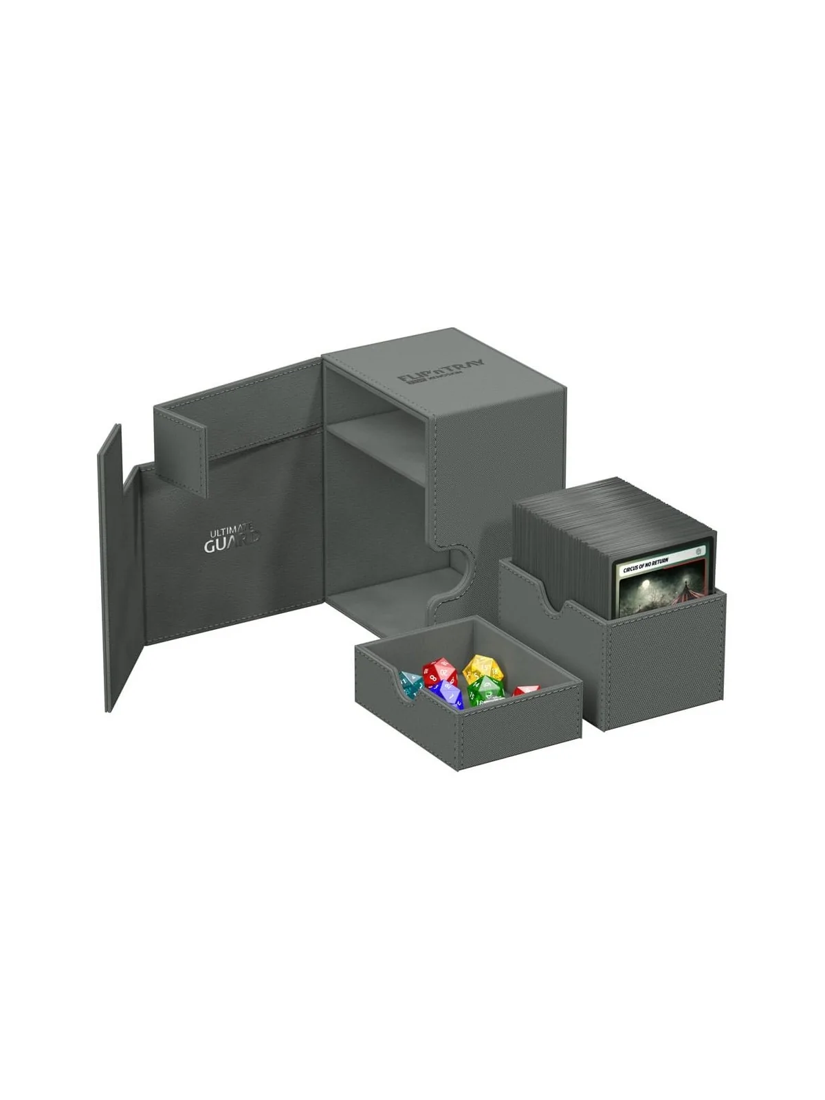 Ultimate Guard Flip'n'Tray 133+ XenoSkin Gris de Ultimate Guard en Cajas para Cartas | La Cueva Roja