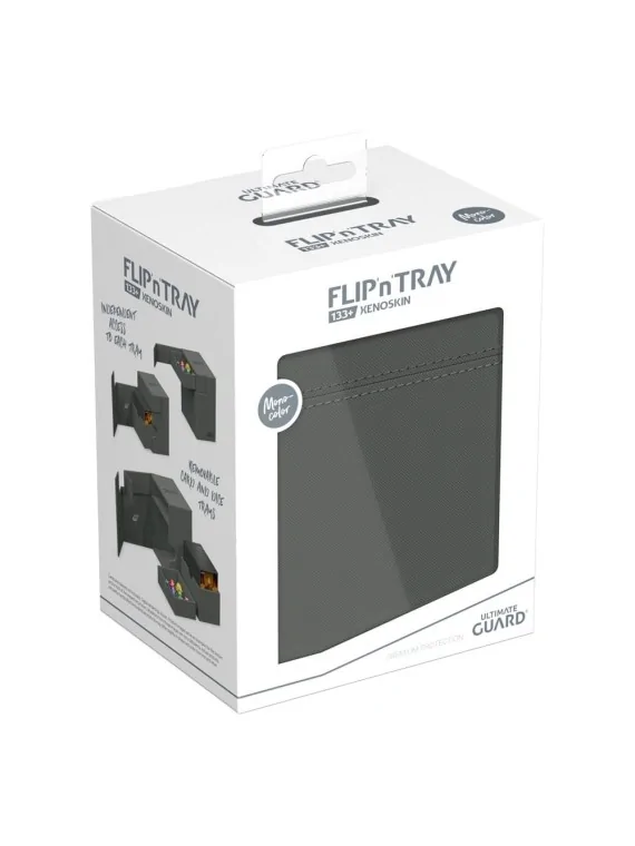 Ultimate Guard Flip'n'Tray 133+ XenoSkin Gris de Ultimate Guard en Cajas para Cartas | La Cueva Roja