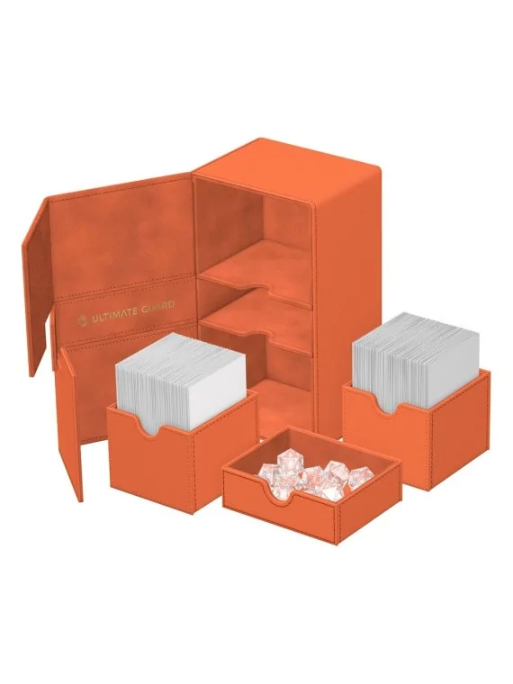 Ultimate Guard Twin Flip'n'Tray 200+ Xenoskin Summer Edition 2025 (Peach) de Ultimate Guard en Cajas para Cartas | La Cueva Roja