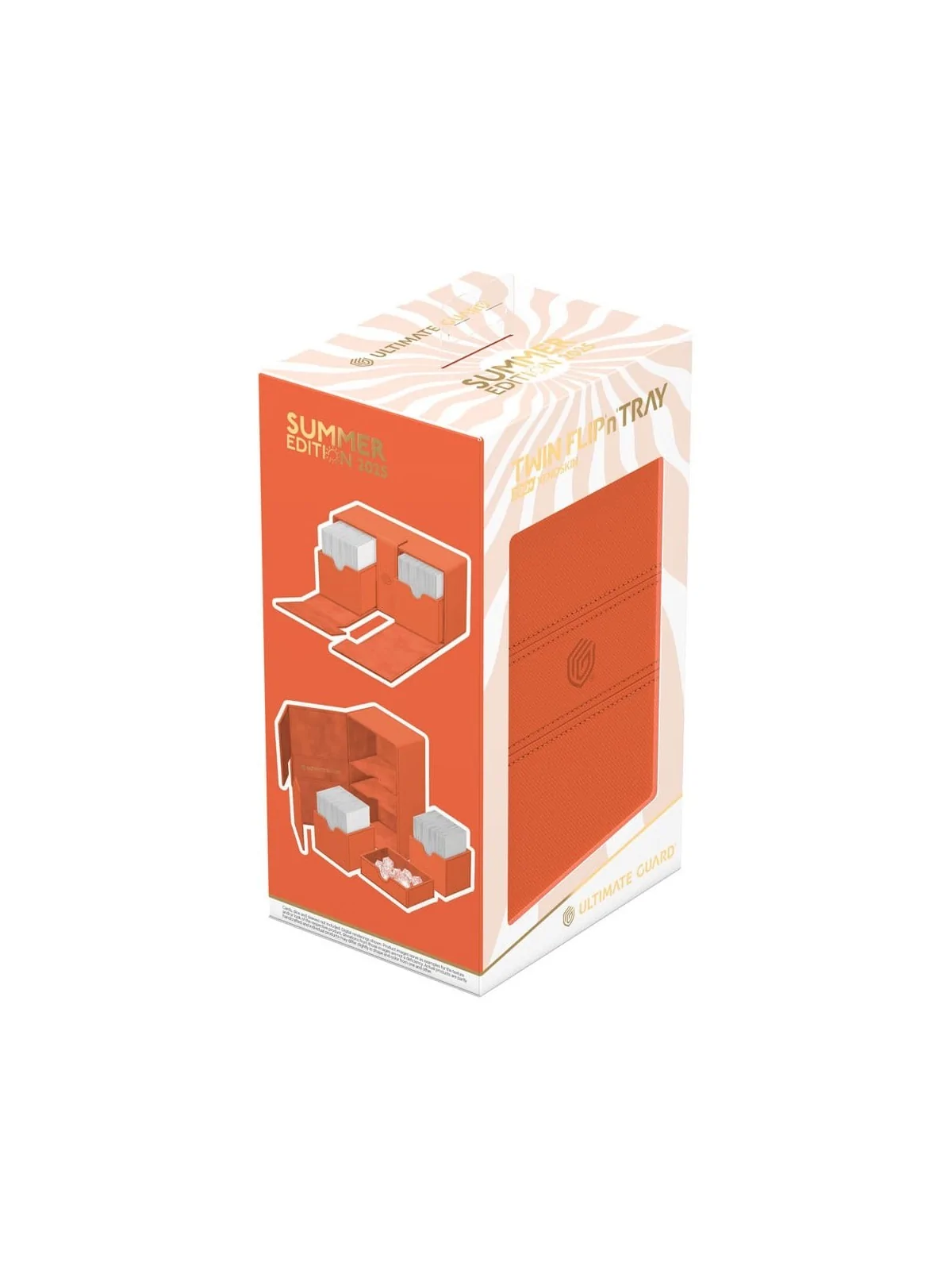 Ultimate Guard Twin Flip'n'Tray 200+ Xenoskin Summer Edition 2025 (Peach) de Ultimate Guard en Cajas para Cartas | La Cueva Roja