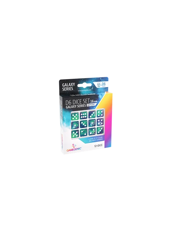 Neptune D6 Dice Set 16 mm (12 pc) de Gamegenic en Dados | La Cueva Roja