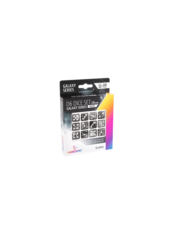 Moon D6 Dice Set 16 mm (12 pcs) de Gamegenic en Dados | La Cueva Roja