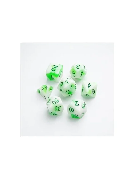Toxic Stones RPG Dice Set (7 pcs) de Gamegenic en Dados | La Cueva Roja