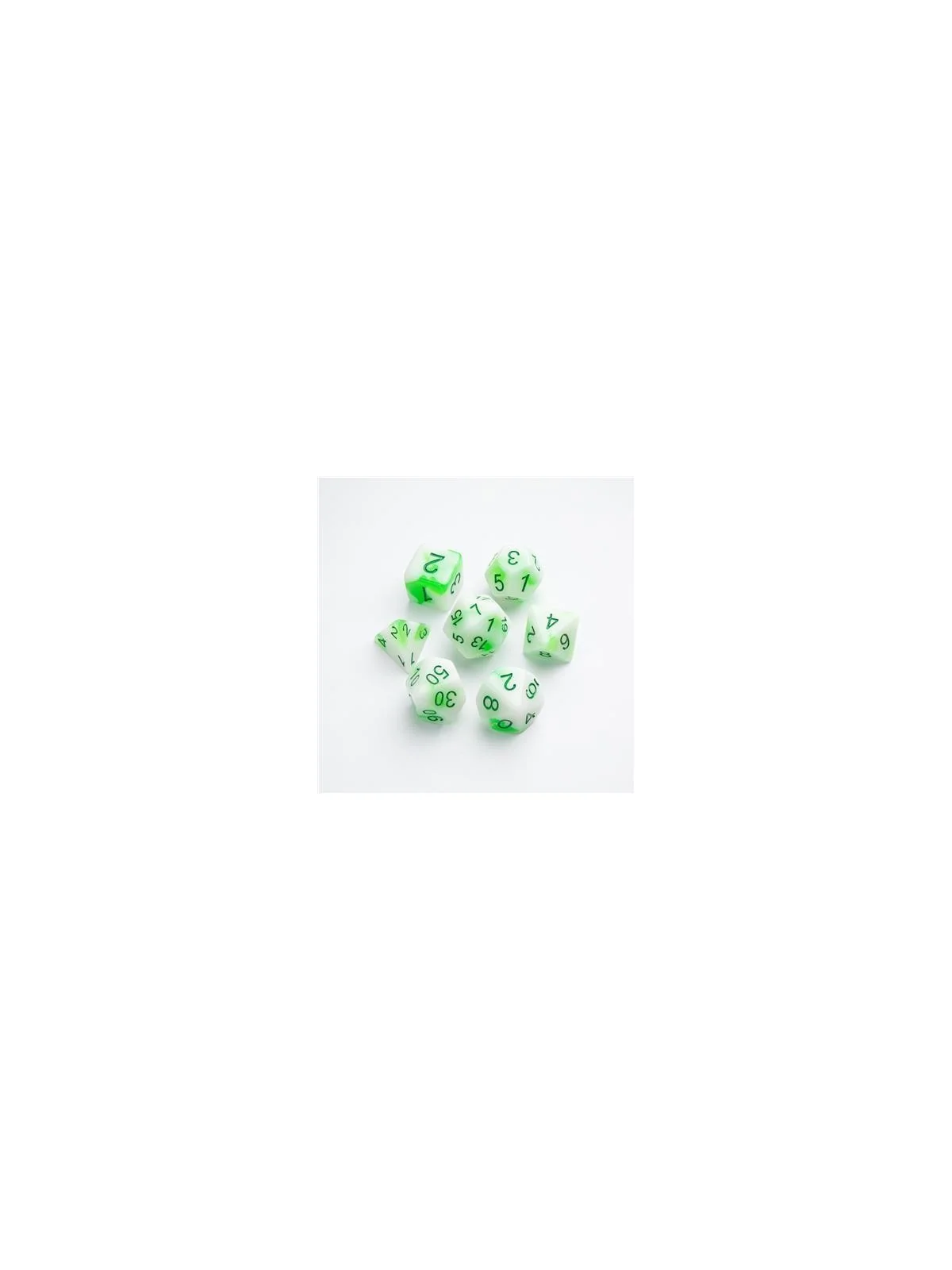 Toxic Stones RPG Dice Set (7 pcs) de Gamegenic en Dados | La Cueva Roja