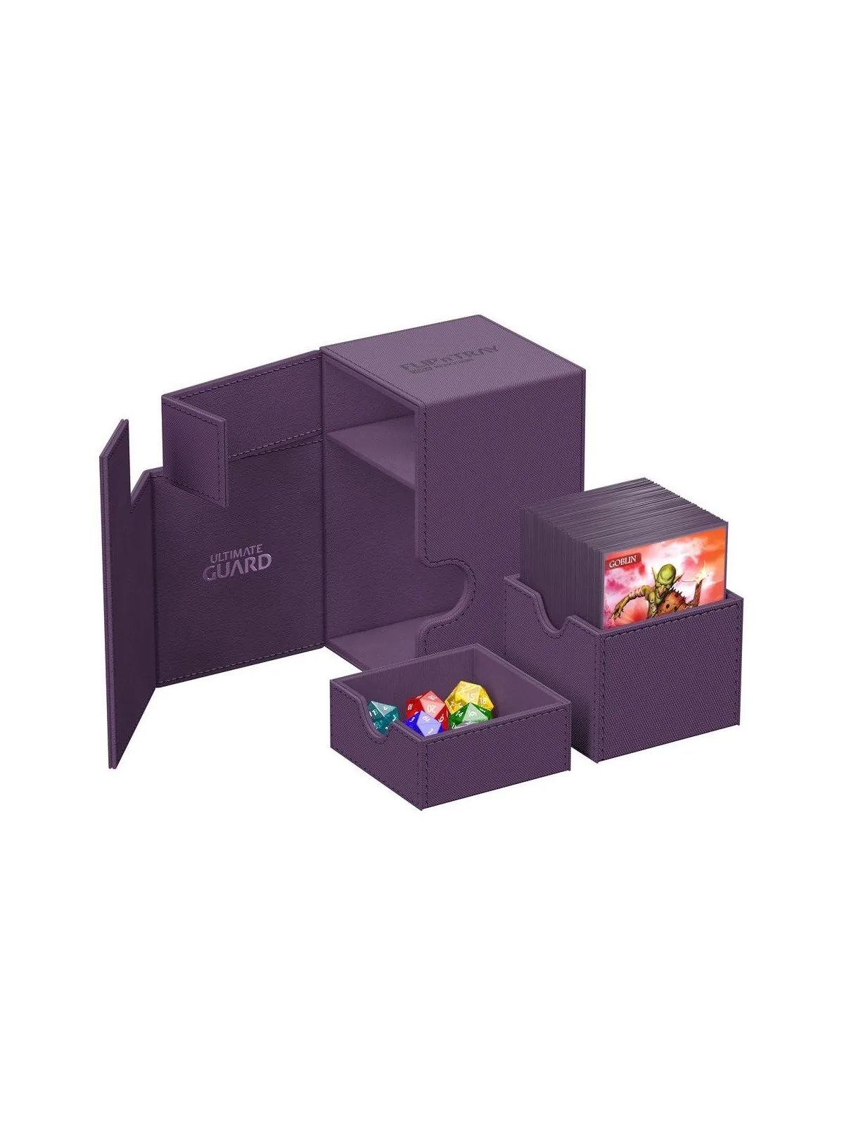 Ultimate Guard Flip'n'Tray 100+ XenoSkin Monocolor Violeta de Ultimate Guard en Cajas para Cartas | La Cueva Roja