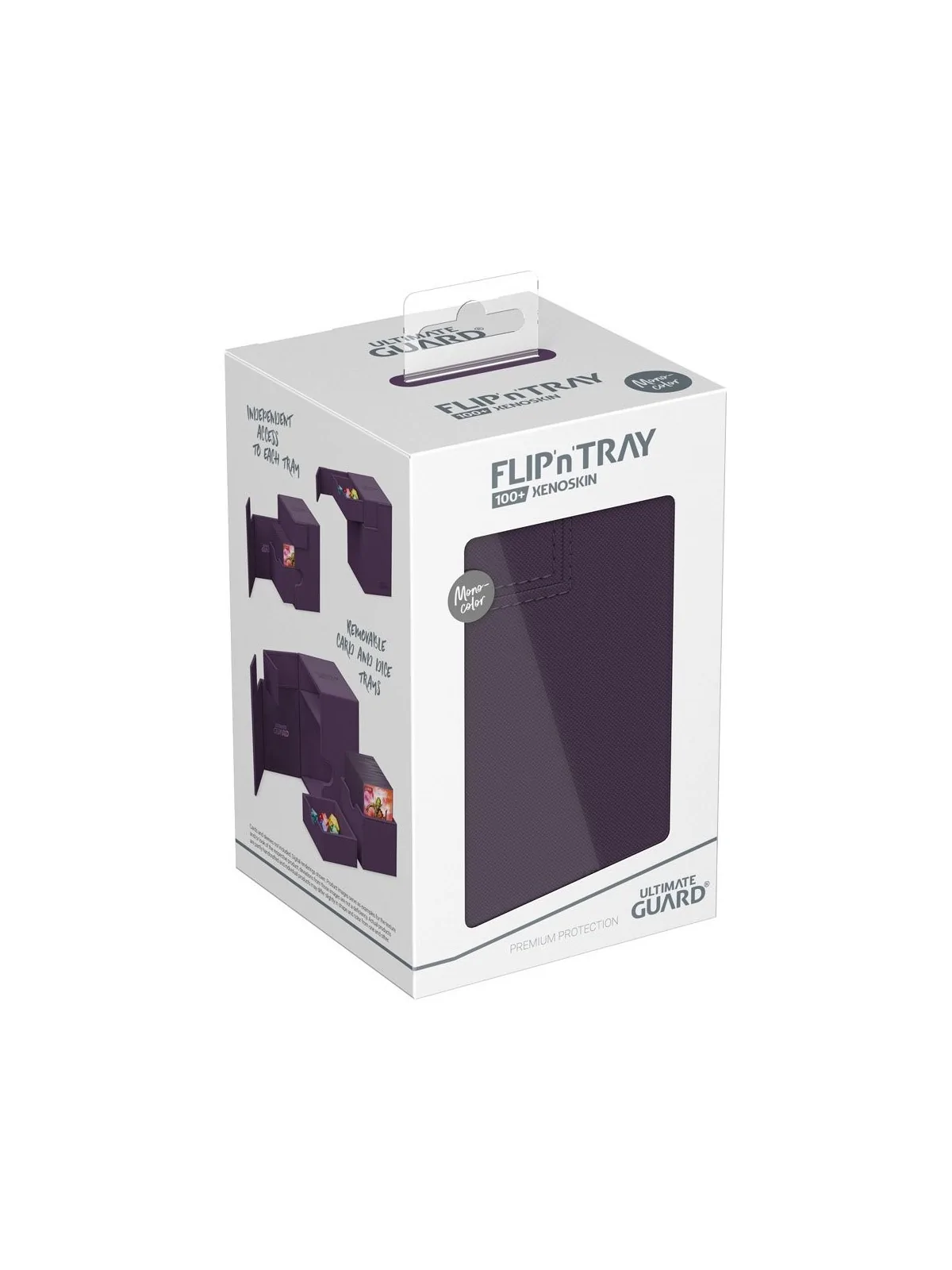 Ultimate Guard Flip'n'Tray 100+ XenoSkin Monocolor Violeta de Ultimate Guard en Cajas para Cartas | La Cueva Roja