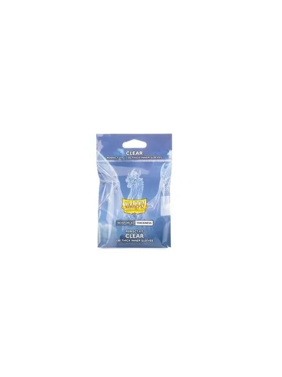 Dragon Shield: Standard Size Perfect Fit – Inner Sleeves – Thick Inner Clear (100) de Dragon Shield en Fundas | La Cueva Roja