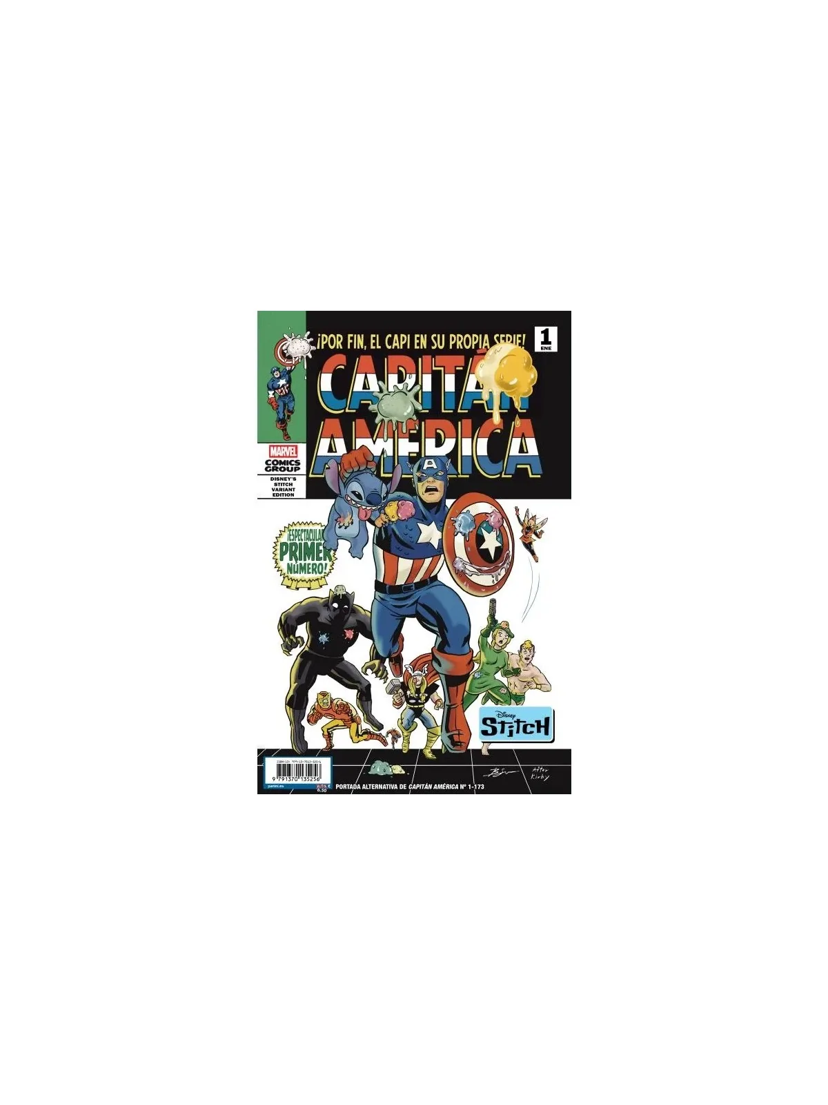 Capitán América. (Portada Alternativa Disney Stitch) 1 de Panini Comics en Cómics Americano | La Cueva Roja