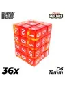 36 Dados D6 12mm: Rojo/Amarillo Transparente de Green Stuff World en Dados | La Cueva Roja