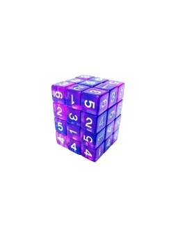 36 Dados D6 12mm: Azul/Lila Transparente de Green Stuff World en Dados | La Cueva Roja