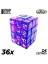 36 Dados D6 12mm: Azul/Lila Transparente de Green Stuff World en Dados | La Cueva Roja