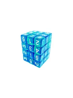 36 Dados D6 12mm: Azul/Turquesa Transparente de Green Stuff World en Dados | La Cueva Roja