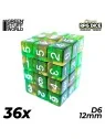 36 Dados D6 12mm: Naranja/Verde Transparente de Green Stuff World en Dados | La Cueva Roja