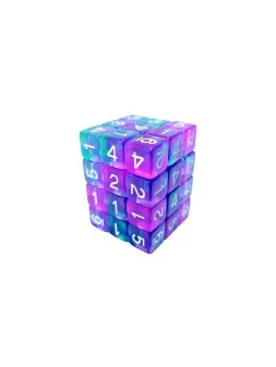 36 Dados D6 12mm: Turquesa/Lila Transparente de Green Stuff World en Dados | La Cueva Roja