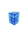 12 Dados D6 16mm: Azul/Turquesa Transparente de Green Stuff World en Dados | La Cueva Roja