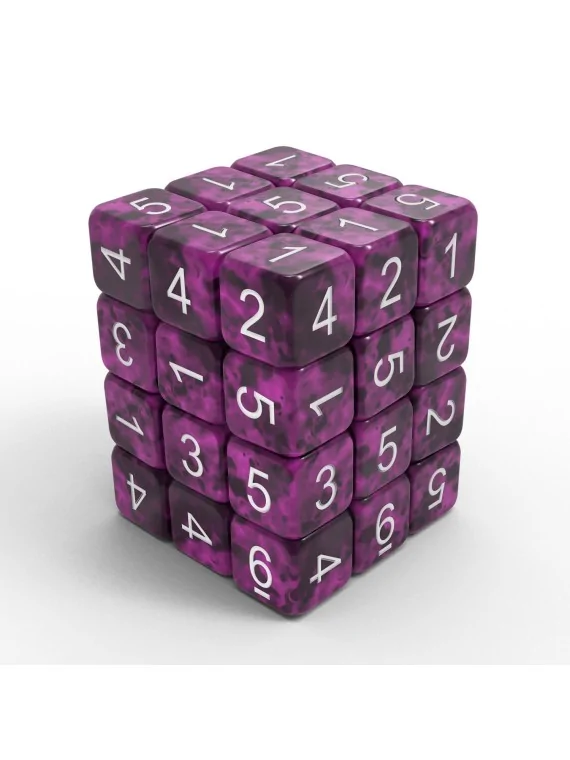 36 Dados D6 12mm: Violeta Negro de Green Stuff World en Dados | La Cueva Roja
