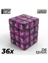 36 Dados D6 12mm: Violeta Negro de Green Stuff World en Dados | La Cueva Roja