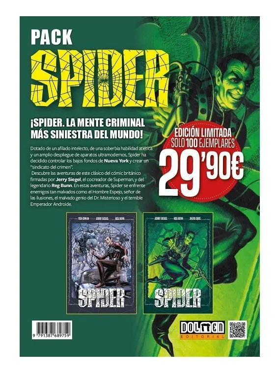 Pack The Spider Vol. 1 y 2 de DOLMEN EDITORIAL en Cómics Americano | La Cueva Roja