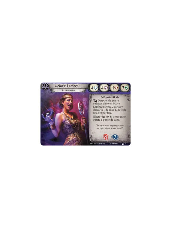 Arkham Horror LCG: Marie Lambeau Mazo de Investigador de Fantasy Flight Games en Juegos de Tablero | La Cueva Roja