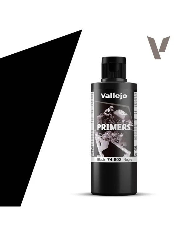 Negro Primers Vallejo 200ml (74602) de Vallejo en Primers | La Cueva Roja